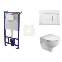 Cenově zvýhodněný závěsný WC set SAT do lehkých stěn / předstěnová montáž+ WC Kolo Rekord SIKOSS