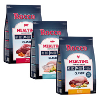 Rocco Mealtime granule, 3 x 1 kg - 15 % sleva - 3 x 1 kg (hovězí, s rybou, kuřecí)