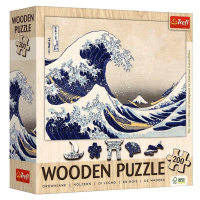 TREFL - Dřevěné puzzle Hokusai Katsushika: Velká vlna u Kanagawy 200 Art Collection