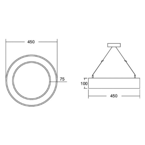 BRUMBERG BRUMBERG Biro Circle Ring10 Ø 45 cm nahoru/dolů CA bílá 3000 K