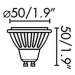 FARO LED žárovka GU10 7,7W 2700K 60° černá