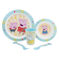 STOR - Dětské plastové nádobí Peppa Pig (talíř, miska, sklenice, příbor), 41260