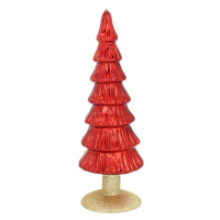 Dekoria Dekorace Red Christmas Tree 36cm, 10 x 36 cm