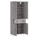 vidaXL Skříň highboard šedá sonoma 69,5 x 34 x 180 cm kompozitní dřevo