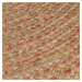 Flair Rugs koberce Kusový koberec Capri Jute Natural/Coral kruh Rozměry koberců: 133x133 (průměr
