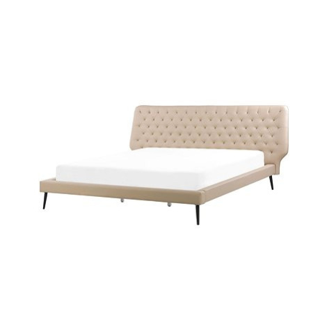 BELIANI postel ESSONNE 180 × 200 cm, eko kůže, béžová