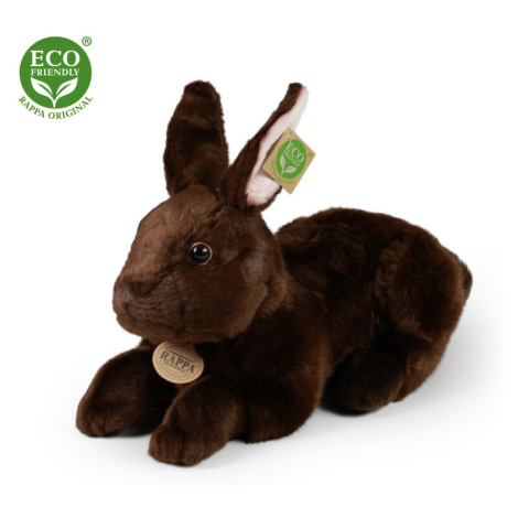 RAPPA - Plyšový králík hnědý ležící 36 cm ECO-FRIENDLY