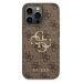 Guess GUHCP14L4GMGBR hard silikonové pouzdro iPhone 14 PRO 6.1" brown 4G Big Metal Logo