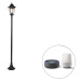 Chytrá stojací venkovní lampa černá 170 cm včetně WiFi ST64 - New Orleans