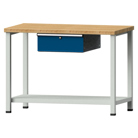 ANKE Kompaktní dílenský stůl, š x h 1140 x 650 mm, 1 zásuvka, stacionární