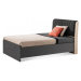 Studentská postel 120x200 s úložným prostorem magnus - dub sofia/šedá