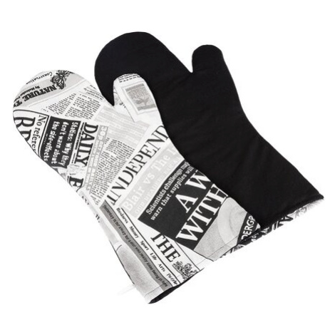 Bellatex Grilovací rukavice Noviny černá, 22 x 46 cm, 2 ks