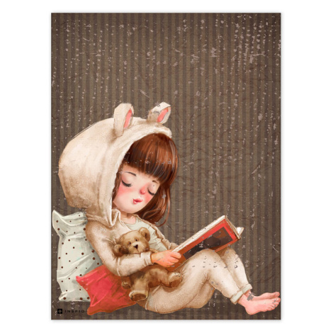 Obraz do dětského pokoje - Dívka s knihou INSPIO