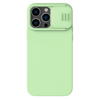 Nillkin CamShield Silky Silicone Case Pouzdro na iPhone 14 Pro s krytem fotoaparátu zelené