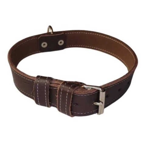 Palkar Obojek z kůže hlazenice pro psy 80 cm × 30 mm hnědý