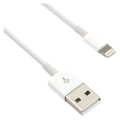 C-TECH kabel USB 2.0 Lightning (IP5 a vyšší) nabíjecí a synchronizační kabel, 1m, bílá - CB-APL-
