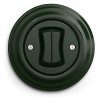 lap - Retro sériový vypínač s rámečkem č. 5 zelená KA0061+KA0056