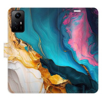 iSaprio Flip pouzdro Colourful Marble pro Xiaomi Redmi Note 12S