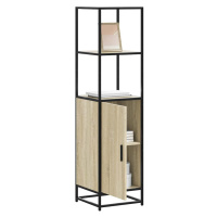 vidaXL Skříň highboard dub sonoma 35,5x35x139 cm kompozit a kov