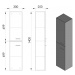 AQUALINE ZOJA/KERAMIA FRESH skříňka vysoká 30x140x25cm, bílá 51155