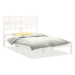 Rám postele bílý masivní dřevo 120 × 200 cm, 3105661