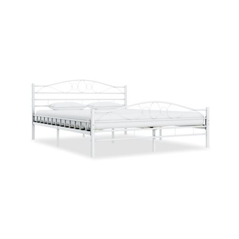 Rám postele bílý kovový 160x200 cm SHUMEE