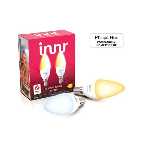 Innr Chytrá LED žárovka E14 Comfort, tvar svíce, kompatibilní s Philips Hue, 2 ks Innr Lighting