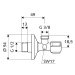 SCHELL COMFORT 052120699 rohový ventil 1/2" x 3/8", bez matky