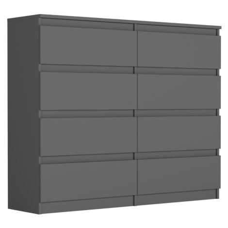 Komoda s 8 zásuvkami R-120-S8 - různé barevné varianty Bílá