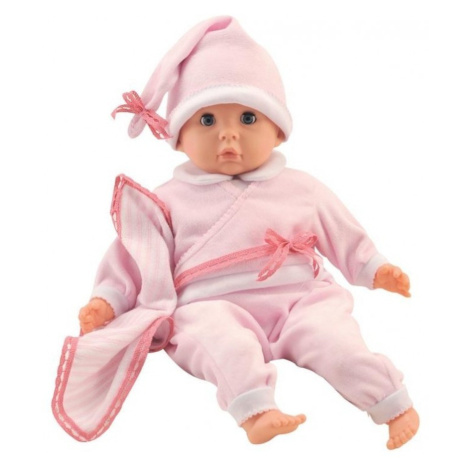 Panenka bambolina miminko v růžovém pyžámku s bryndáčkem 48cm