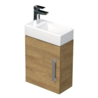 Koupelnová skříňka s umyvadlem SAT Cube Way 1 40x47,5x20 cm dub Hickory mat CUBE320401DDH