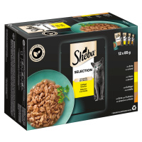 Multipack Sheba variace 12 kapsiček (12 x 85 g) - Selection v omáčce Drůbeží variace