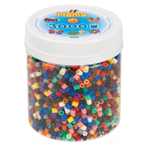 HAMA Korálky barevné zažehlovací XL set 3.000ks v plastové doze Bam Bam