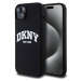 DKNY Liquid Silicone Arch Logo MagSafe kryt iPhone 15 Plus černý