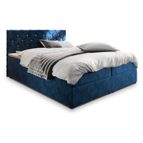 MSL Kontinentální čalouněná postel RIVOL (160 x 200 cm) Barva látky: MAGIC VELVET 2316