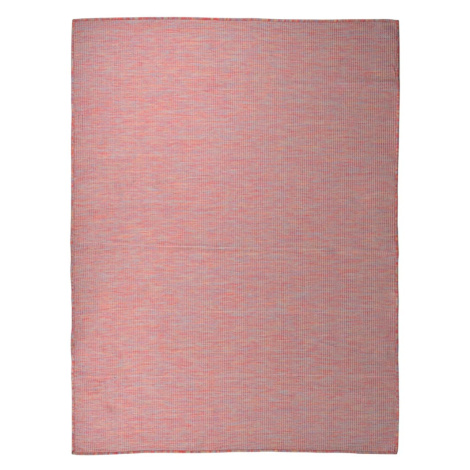 vidaXL Venkovní hladce tkaný koberec 120x170 cm červená