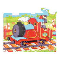 Bigjigs Toys Dřevěné puzzle vlak 9 dílků