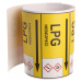 Páska na značení potrubí Signus M25 - LPG Samolepka 100 x 77 mm, délka 1,5 m, Kód: 25802