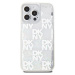 Zadní kryt DKNY Liquid Glitter Checkered Pattern pro Apple iPhone 15 Pro Max, transparentní