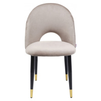 KARE Design Béžová polstrovaná židle Iris Velvet