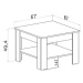 Konferenční stolek Gete - čtverec (beton jasný)