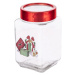 Altom Vánoční skleněná dóza Christmas Gifts 700 ml, 9 x 9 x 14,5 cm