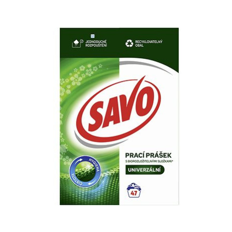 SAVO univerzální prací prášek 3,29 kg (47 praní)