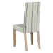 Dekoria Potah na židli IKEA  Harry, krátký, režný podklad, světle modré pásky, židle Harry, Avig