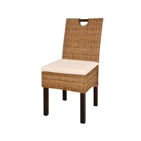 Jídelní židle 4 ks ratan kubu a mangovníkové dřevo SHUMEE
