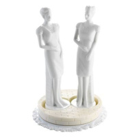 Svatební figurka na dort bílá - lesbičky - Gunthart