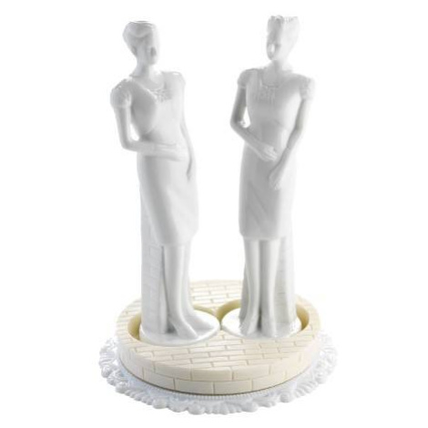 Svatební figurka na dort bílá - lesbičky - Gunthart Günthart