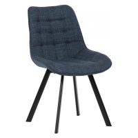 Jídelní židle VALEN — kov, látka, více barev Modrá