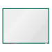 boardOK Bílá magnetická tabule s emailovým povrchem 120 × 90 cm, zelený rám