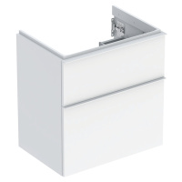Geberit iCon - Umyvadlová skříňka, 59x62x42 cm, 2 zásuvky, lesklá bílá 502.307.01.1